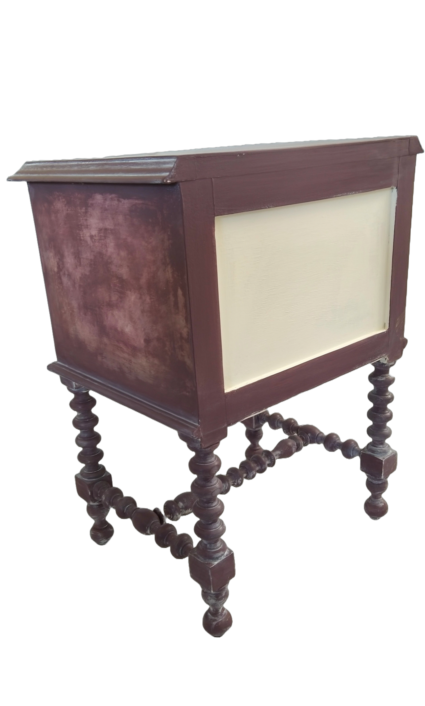 Mesa de Cabeceira Vintage Reciclada Malva
